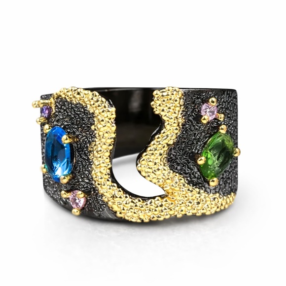 Jewelry - 925 Silver Artisan Made Art Deco Ring